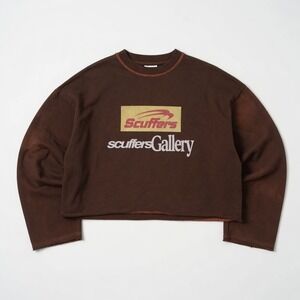 Scuffers Cropped Hoodie Sweatshirt Medium Pullover Streetwear Outdoor Y2K